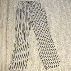 Brandy Melville white and blue striped pants
